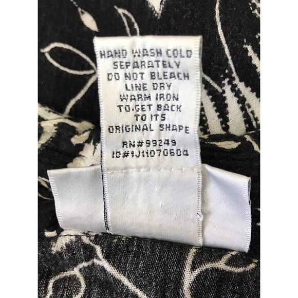 Anna Maxwell Top Womens 2X Petite Floral Black White - Picture 6 of 6